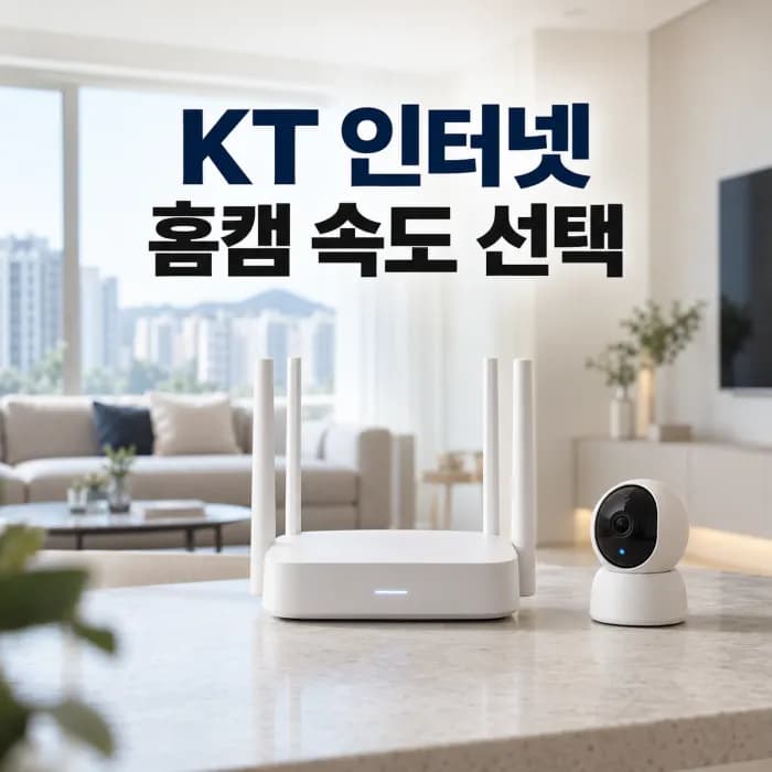KT 인터넷 가입 신축 아파트 홈캠과 스마트가전 많은 집 속도 선택
