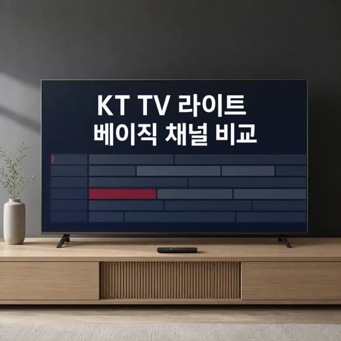 KT TV 라이트 채널번호 전체 목록과 베이직 차이