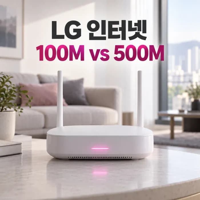 LG 인터넷 100메가 500메가 비교, 휴대폰 결합하면 500메가가 유리할까
