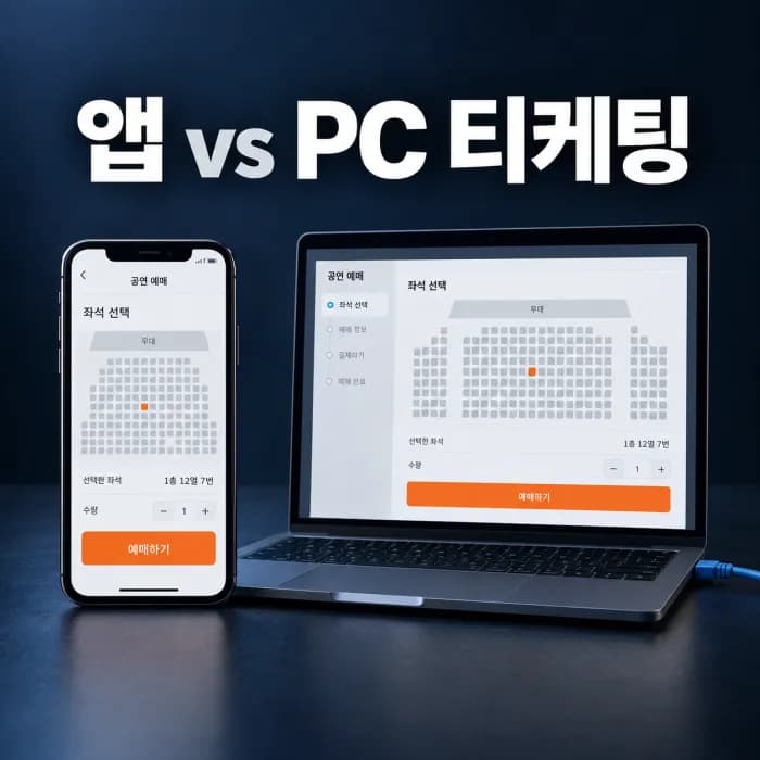 인터파크 모바일 PC 티케팅 비교, 앱과 크롬 중 어느 쪽이 빠를까