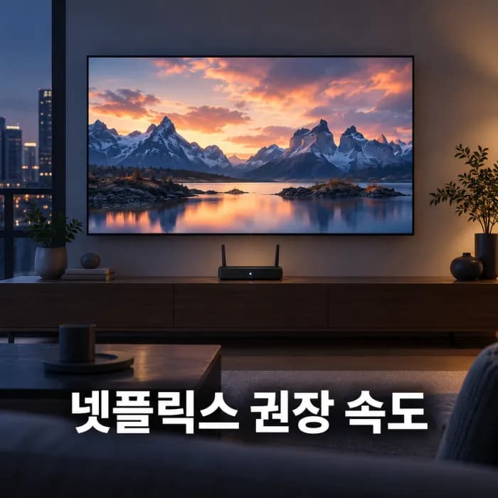 넷플릭스 권장 인터넷 속도, HD·FHD·4K 시청 전 확인할 기준