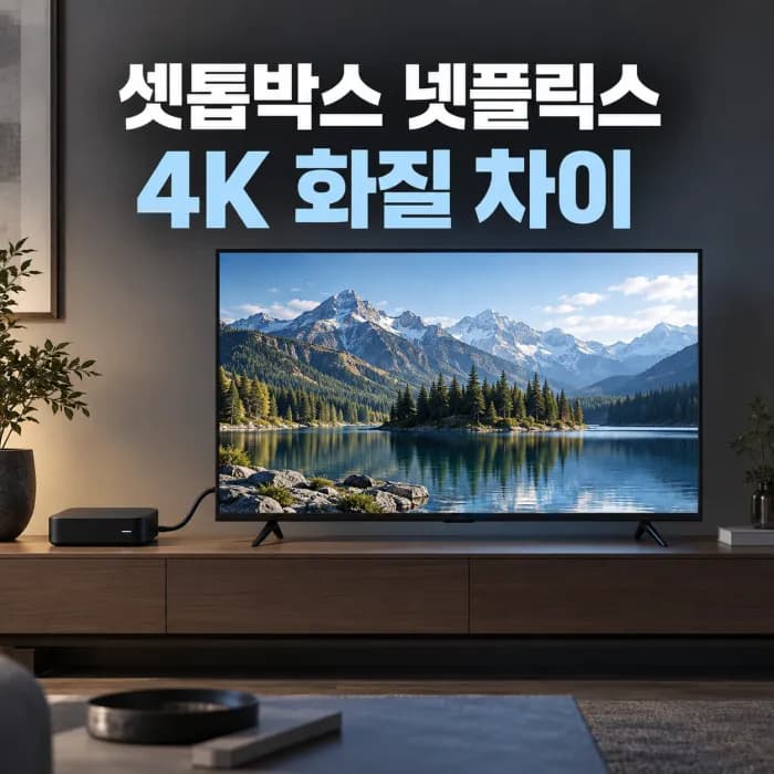 셋톱박스 넷플릭스 화질이 떨어지는 이유와 4K 설정 해결법