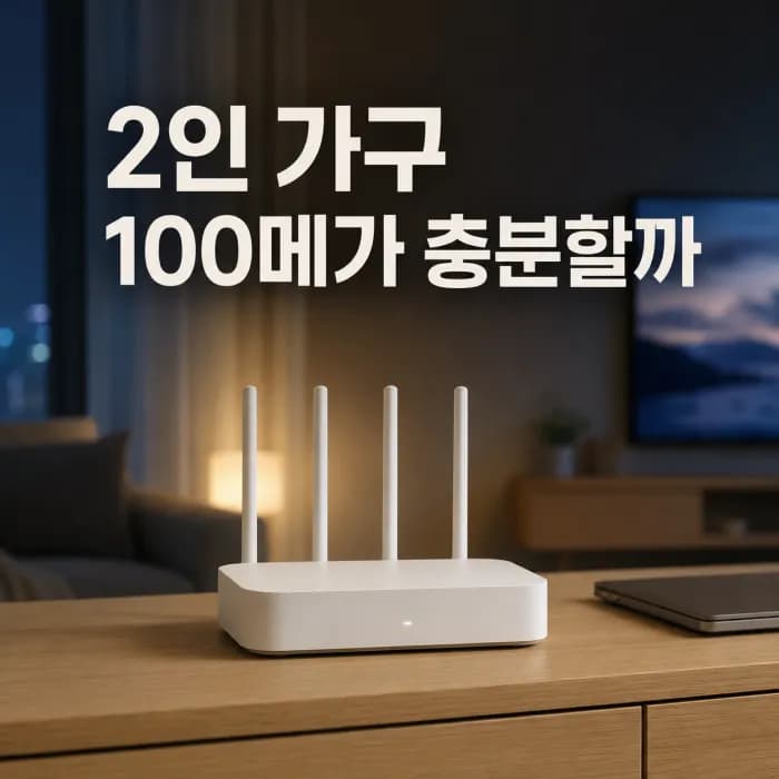 2인 가구 인터넷 100메가 충분한 경우와 500메가가 필요한 경우