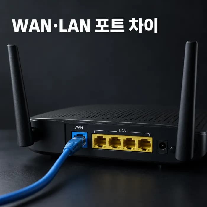 WAN LAN 차이, 공유기 포트에 인터넷 선과 PC 선을 어디에 꽂아야 할까