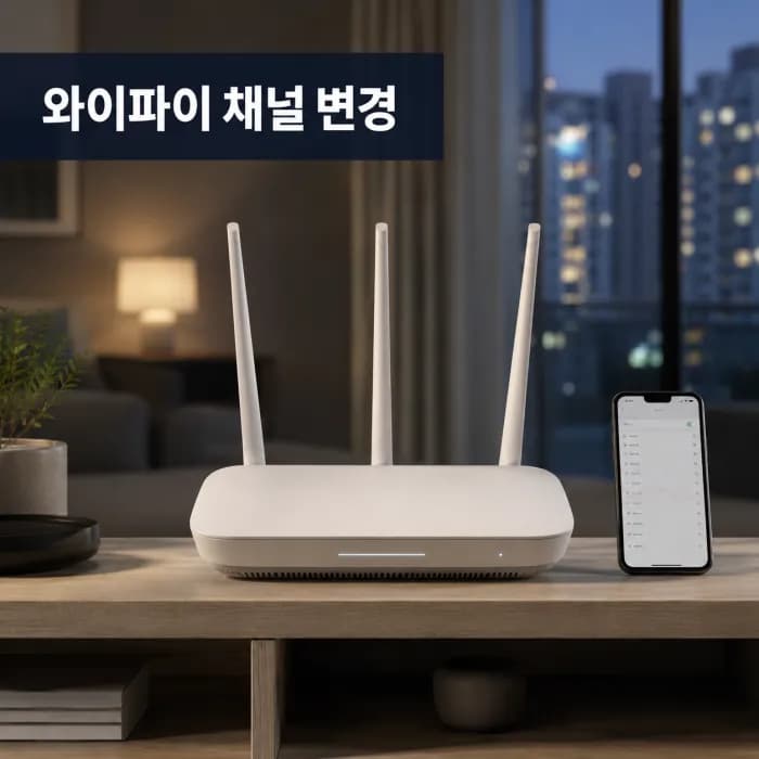 와이파이 채널 변경 방법, 아파트 간섭 줄이고 속도 확인하기
