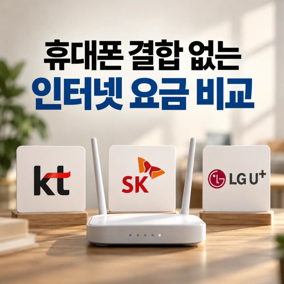 휴대폰 결합 없이 인터넷만 가입하면 KT·SK·LG 어디가 가장 저렴할까?